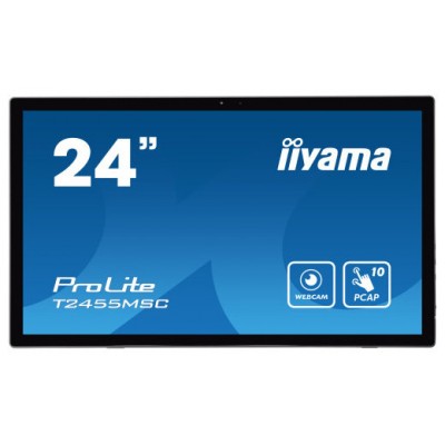 iiyama T2455MSC-B1 pantalla de señalización Pantalla plana para señalización digital 61 cm (24") LED 400 cd / m² Full HD Negro Pantalla táctil (Espera 4 dias)