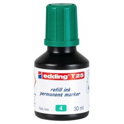 FRASCO TINTA PARA RELLENAR 25ML VERDE EDDING T25-004 (Espera 4 dias)