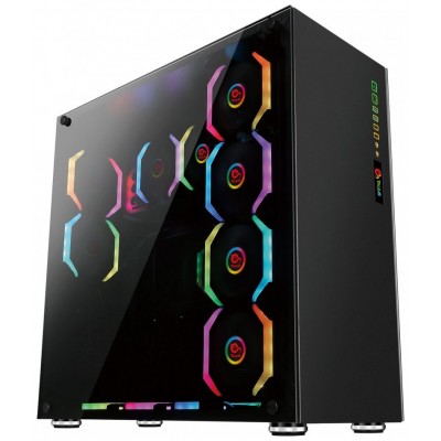 Talius caja E-Atx gaming Avalon cristal templado 4fan USB 3.0