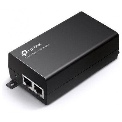 TP-LINK PoE+ Injector Adapter. 1× Gigabit PoE Port, 1× Gigabit Non-PoE Port.