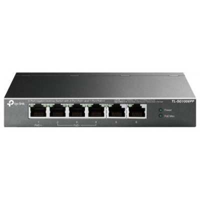 TP-Link TL-SG1006PP Switch 6xGB (3xPoE+ 1xPoE++)