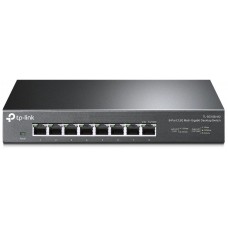 TP-LINK Conmutador de escritorio multigigabit de 8 puertos RJ45 2.5G. Caja de acero para escritorio