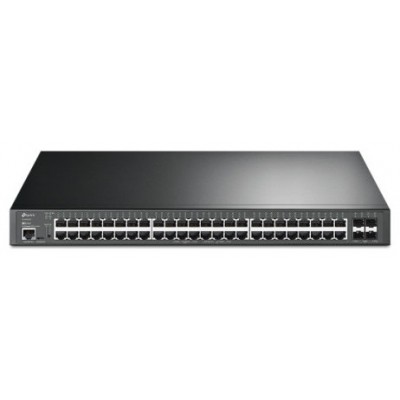 TP-LINK Switch administrado JetStream? de 48 puertos Gigabit y 4 puertos 10GE SFP+ L2+ con PoE+ de 48 puertos PUERTO: 48 × puertos Gigabit PoE +, 4 ×