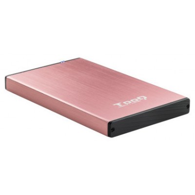 TooQ TQE-2527P caja para disco duro externo Caja de disco duro (HDD) Negro, Rosa 2.5" (Espera 4 dias)