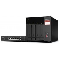 QNAP BUNDLE NAS 4 BAH + SWITCH TS-473A-SW5T (Espera 4 dias)