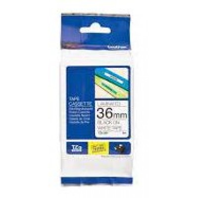 BROTHER Cinta laminada blanco/ negro 36mm (Sin blister)