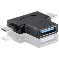 Adaptador USB 3.0 Hembra a Micro USB + Tipo C Biwond (Espera 2 dias)