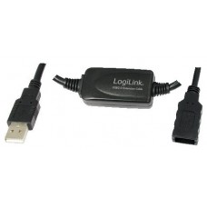 CABLE EXTENSOR USB(A) 2.0 A USB(A)2.0 LOGILINK 10M NEGRO
