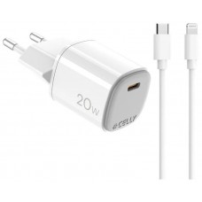 Celly Cargador Gan  1C 20w+ C A Light + Cable Celly Cargador Gan  1C 20w+ C A Light + Cable