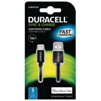 CABLE DURACELLLE USB-LIGHTNING NEGR