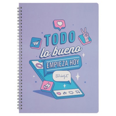 LIBRETA - TODO LO BUENO EMPIEZA HOY MR WONDERFUL WOA11056ES (Espera 4 dias)