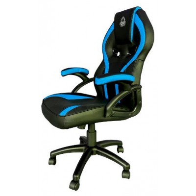 SILLA GAMER KEEP OUT XS200 NEGRA CON DETALLE AZUL