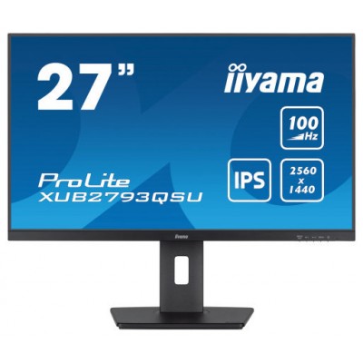iiyama ProLite XUB2793QSU-B6 LED display 68,6 cm (27") 2560 x 1440 Pixeles Quad HD Negro (Espera 4 dias)