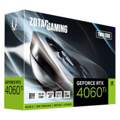 VGA ZOTAC RTX 4060 TI TWIN EDGE ,NV,RTX4060TI,GDDR6,8GB,128BIT,HDMI+3DP,2 VENTILADORES (ZT-D40610E-10M) (Espera 4 dias)