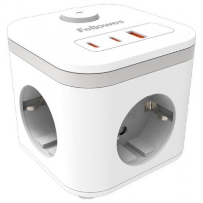 REGLETA SOBREMESA 2 TOMA + USB A/C BLANCO FELLOWES 100137183 (Espera 4 dias)