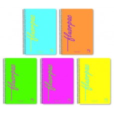 CUADERNO SERIE FLUORPAC TAPA POLIPROPILENO 90 GRS. FLUOR 4&ordm; (155X215MM.) 80 HOJAS CUADR&Iacute;CULA 4X4 CON MARGEN SURTIDO PACSA 16552 (MIN5) (Espera 4 dias)