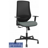 PIQUERAS Y CRESPO Silla Mardos sincro malla negra bali gris brazo regulable