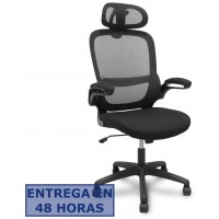 PIQUERAS Y CRESPO FOROL Silla Pro525 respaldo malla negro asiento tela color negro y cabecero