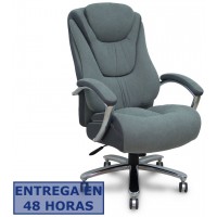 PIQUERAS Y CRESPO FOROL Sillon Ergo531 basculante tapizado tela y 3D color gris base cromo ruedas nailon 60mm