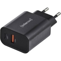 Intenso | Cargador pared W30AC|USB-A y C Negro